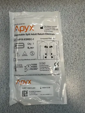 Apyx-esrec-1 Apyx Renuvion/apyx Disposable Split Grounding Pads