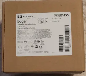 E1455 Covidien Edge Insulated Blade Electrode - Box Of 50 Exp 7/31/29 Sterile