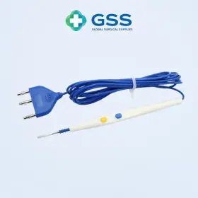 Gss-dia1 Global Surgical Supplies Diathermy Esu Electrosurgical Cautery Pencil With Blade Electrode Sterile X 10