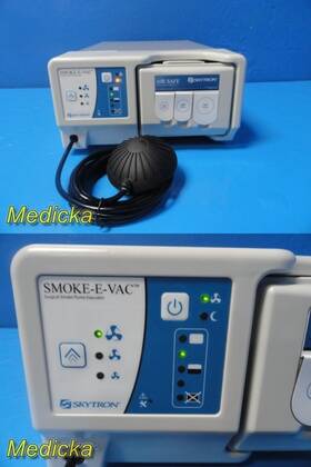 Skytron Plv1120 2018 Smoke-e-vac Smoke Evacuator With Air Safe Filter Foot Pedal 39245