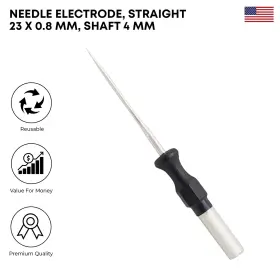 Sm-02eu-1007 Stellmacher Instruments Inc Needle Electrode Straight 23 X 0.8mm Tip 4mm Shaft Electrosurgical