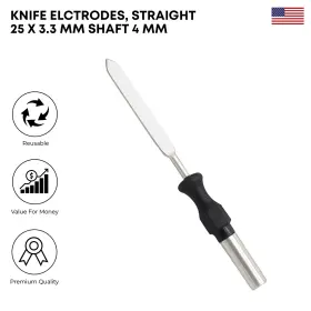 Sm-02eu-1011 Stellmacher Instruments Inc Knife Electrode 25x3.3mm Straight 4mm Shaft Electrosurgical