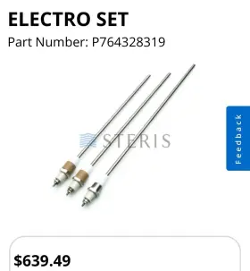 P764328319 Steris Warrick Series Electrosurgical Blade Electrode Set
