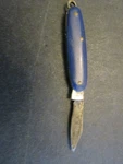 Vtg Exquisite Micro-pocket Knife Blue Single Blade Swan Works Germany Used. Price: $29.99.