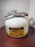 Justrite P/n 12752 Safety Disposible Can Gallon Capacity 7.5 Litter Used. Price: $149.99.