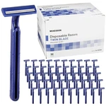 Mckesson Disposable Razors Count Twin Blade 1 (pack Of 50), Blue New. Price: $24.96.